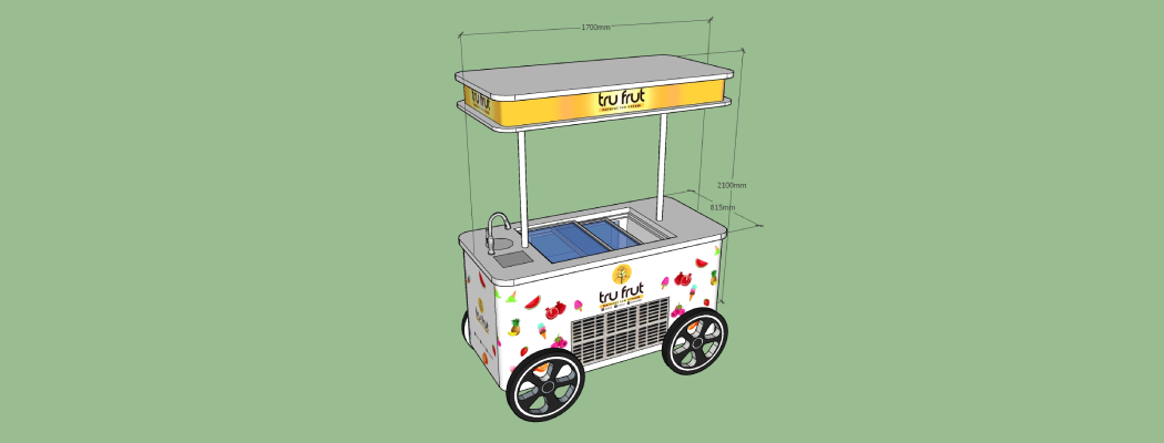 the design of mobile ice cream cart